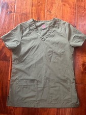 Natural Uniforms Scrub Top Size Medium Gray