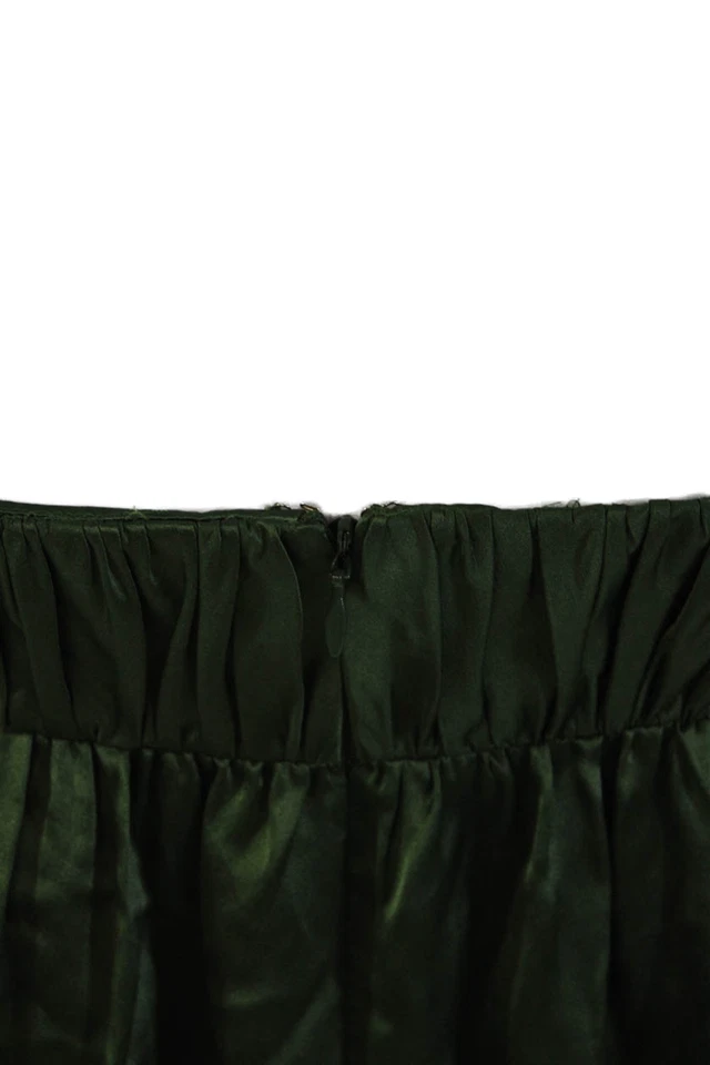 Vestido verde sin mangas Marc Bouwer Glamiti para mujer con cuentas de seda cuello halter talla 4 Foto 4 de 4