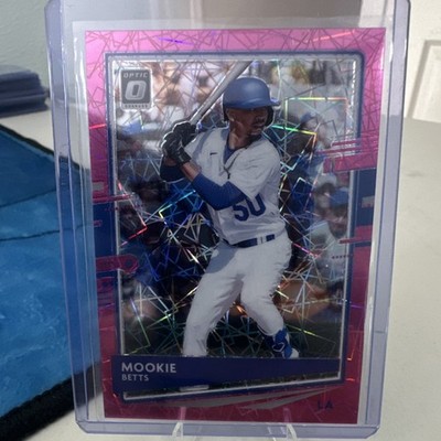 2020 Panini Donruss Optic Mookie Betts #105 Pink Velocity Prizm /199 Dodgers