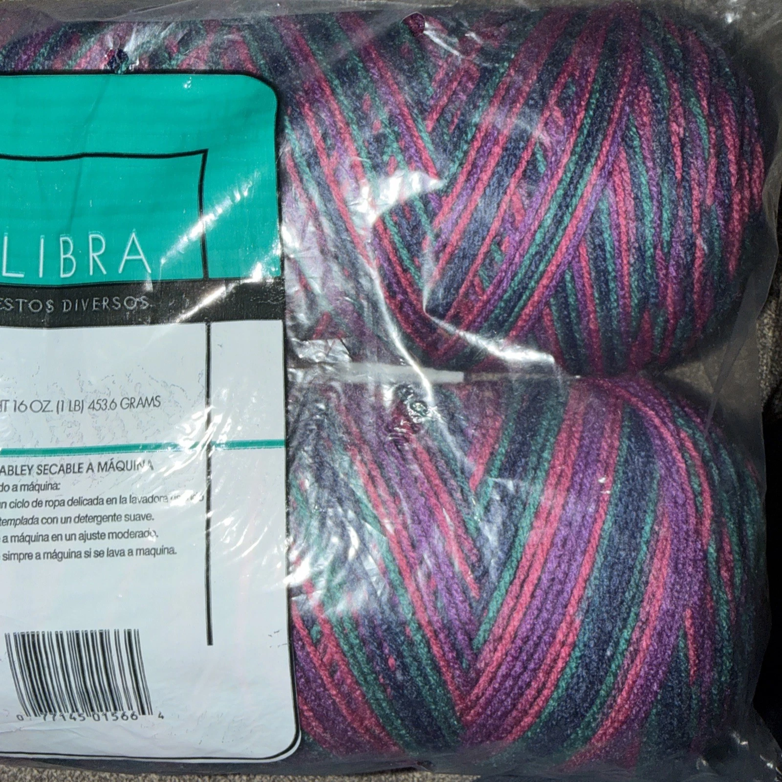 Caron One Pound Peacock?? Variegated  100% Acrylic Yarn Mill End Assortment  image 2