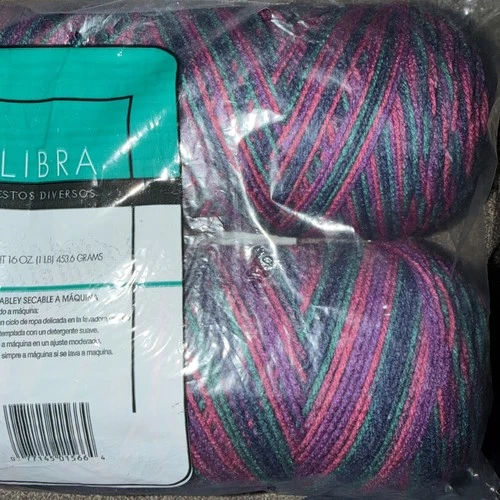 Caron One Pound Peacock?? Variegated  100% Acrylic Yarn Mill End Assortment  image 2