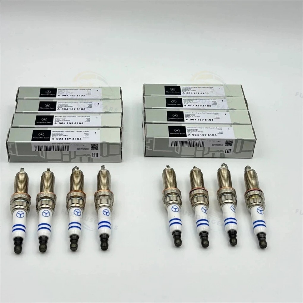 8x OEM A0041598103 ZR6SII3320 Double Platinum Spark Plug For Mercedes Benz