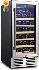 15 Inch Wine Cooler Wine Fridge 26 Bottles Built in or Freestanding glass front