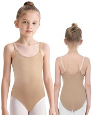 iMucci Girls Nude Leotard Seamless Camisole Ballet Large, Child-nude