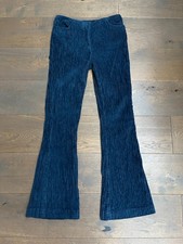 Acne Studios Flare Corduroy Trousers Womens W28 L31 EU 34 Teal Blue Bootcut Pant