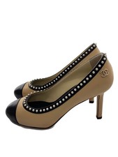 CHANEL Pearl Coco Pumps G31552 EU35.5 US5 Beige