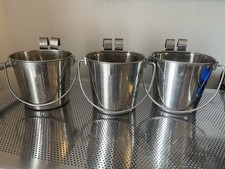Heavy Duty Stainless Steel Pail with 2 Hooks, 1-qt, set of 3, FREE SHIPPING