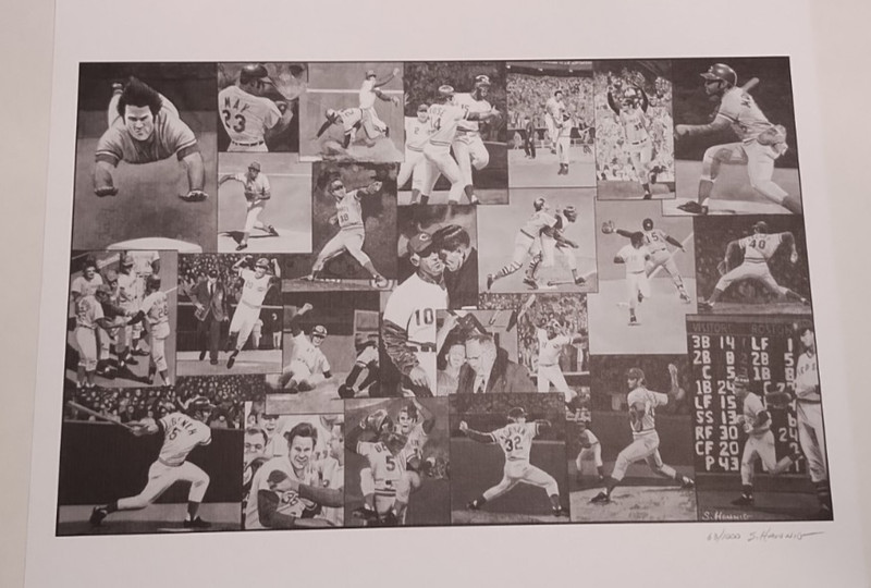 Cincinnati Reds Big Red Machine 11 x 14 print #63 of 1000 signed by artist