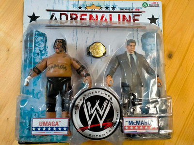 WWE Jakks Adrenaline 28 Umaga & Mr. Vince McMahon ECW Champ ungeöffnet NEU+OVP