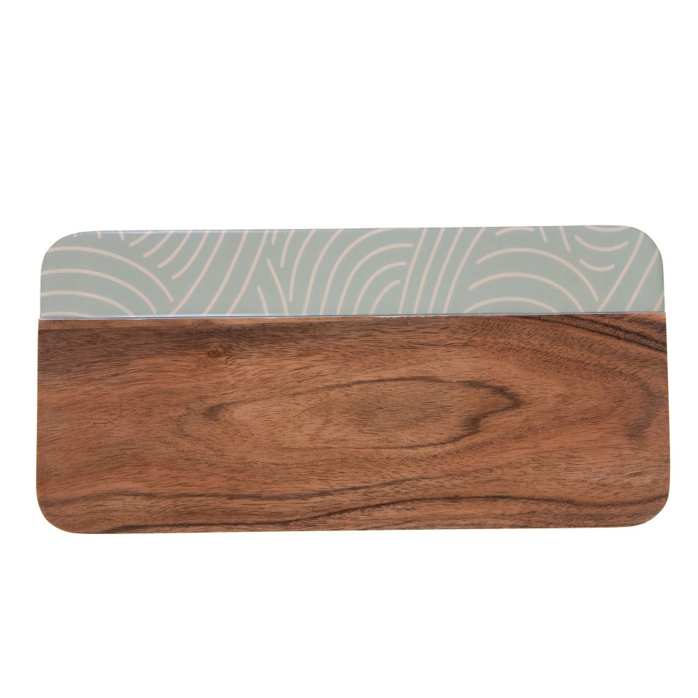 Planche positive amande 35x17 cm bois d'acacia 17.00x2.00 cm