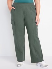 OLD NAVY by Gap  New Plus 2X  GREEN High-Waisted Dynamic Fleece Cargo Pants b6