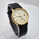 Vintage Timex Classic Date WR 30M 32mm Black Analog MEN'S WATCH