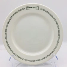 Rarely Offered Plaza Hotel O.P. Co. Syracuse China 9" Plate 1926 Restaurantware