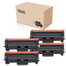 4 Black High Yield TN830XL Toner for Brother HL-L2460DW MFC-L2820DW HL-L2405W