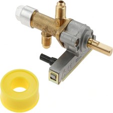 Gas Safety Control Valve with Piezo Push Ignition Device Kit 7/16"-24 UNEF