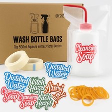 Tattoo Bottle Bags 250PCS Wash Bags for 17oz/500ml Squeeze Clear Kit
