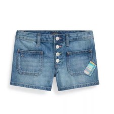 Polo Ralph Lauren Girls Patchwork Cotton Denim Shorts