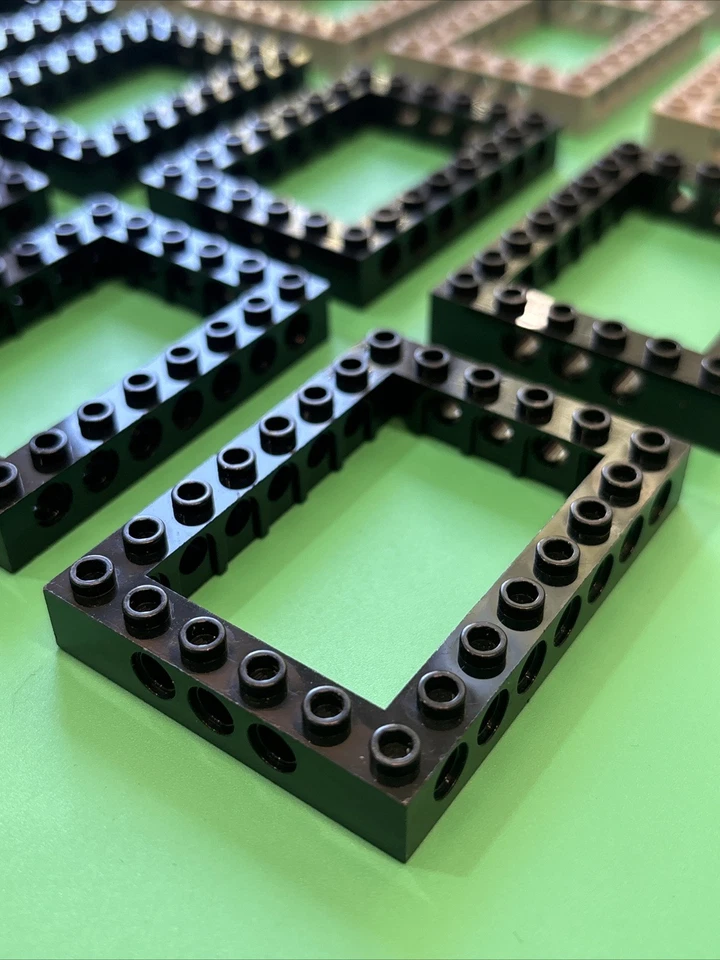 Lego Technic Brick 6x8 Open Center Light Bluish Gray Black Frame 32532 Lot Of 20 - Image 3 of 3
