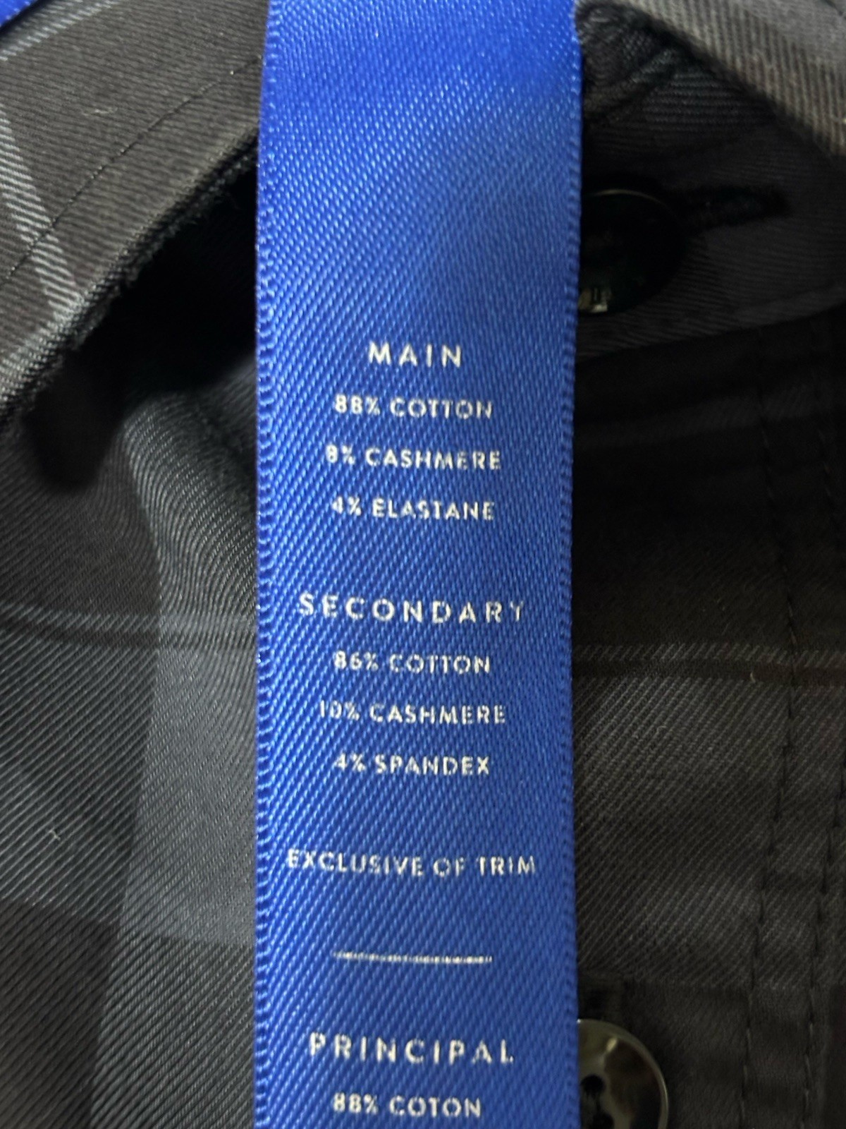 Kit and Ace Shirt Mens Small Button Up Long Sleeve Cashmere Blend Technical Blue