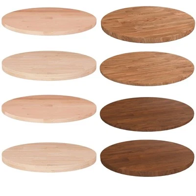 MARKENLOS Runde Tischplatte Unbehandeltes Massivholz Eiche Platte mehrere Auswahl