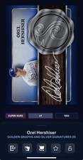 DIGITAL TOPPS BUNT Orel Hershiser SR FIVE STAR BLUE SILVER SIGNATURES Read