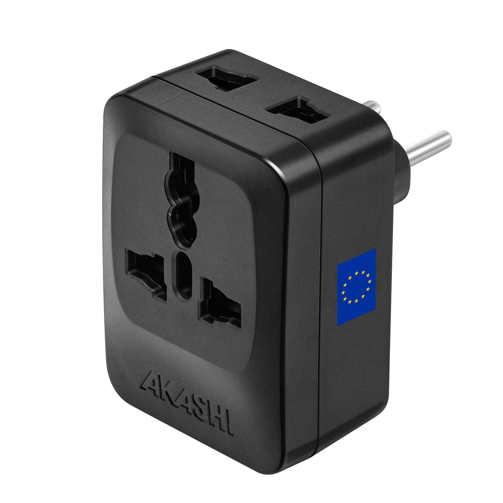 Adaptateur type C Akashi tripôle Europe Chine pour recharge simultanée