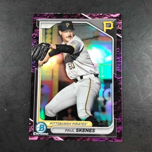 2024 Bowman Chrome Prospects #BCP-125 - Paul Skenes - Purple Lunar /199 (RC)