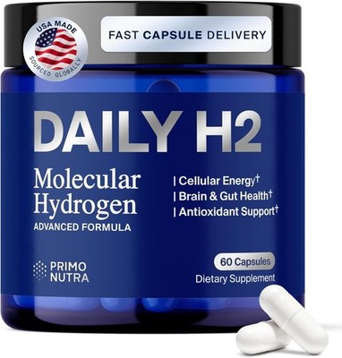 DailyH2 Hydrogen Water Tablets Alternative - Molecular Hydrogen Capsules - 60ct.