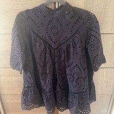 Zimmermann Harlequin Broderie Smock French Navy