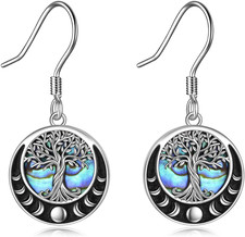 Tree of Life Earrings Sterling Silver Tree of Life Dangle Drop Earrings for Wome