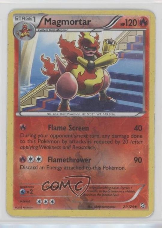 Magmortar Reverse Foil Pokémon Black & White Dragons Exalted #21
