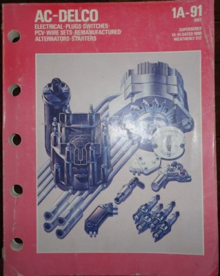 #ad #ad 1987 AC Delco Parts Manual Catalog Electrical Plugs Starters Wires $20.69