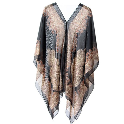 Damen Strandkleid Poncho Strandkleid Sommer-Badeanzug Bikini Kaftan-Oberteil : - Bild 11 von 24