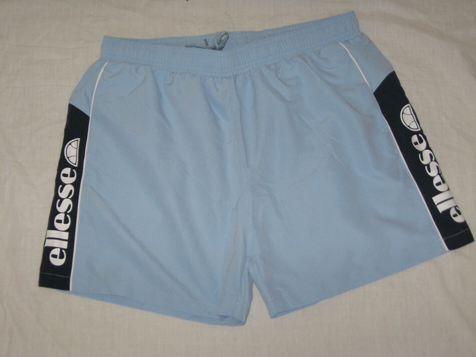 BNWT  ELLESSE Ezio Swim Shorts  Sky Blue  Large   34 "" Waist