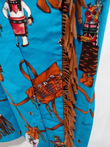Vintage Ali Miles Southwestern Tassle Long Skirt Size 14 Women Cowgirl - Picture 2 of 11