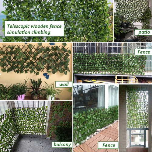 Fence Privacy Screen Artificial Leaf Faux Ivy Expandable for Balcony Outdoor - Picture 12 of 19