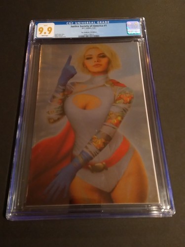 Justice Society of America #1 CGC 9.9 Nathan Szerdy Virgin Tattoo Foil ONLY ONE! - Picture 2 of 9