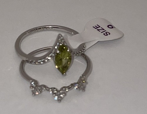 Bomb Party RBP6368 Carry Me Through, Peridot On Rhodium Size 9 New W/ Tag - Picture 6 of 8