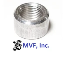 1" NPT Half Coupling Aluminum 6061-T6 Pipe Fitting, Weld On Bung A090641