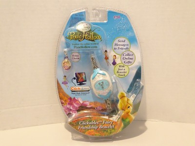 NEW Disney Pixie Hollow Clickables Fairy Friendship Bracelet + Charm Tinker Bell