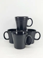 Set Lot 4 TAPERED MUG foundry black FIESTA WARE 15 OZ new