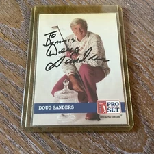 autographed  1992  Pro Set  DOUG SANDERS.  DEC 2020.               #B-1