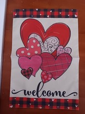 Garden flag Valentine s Day Double Sided Polyester, 12 x17.5 , New