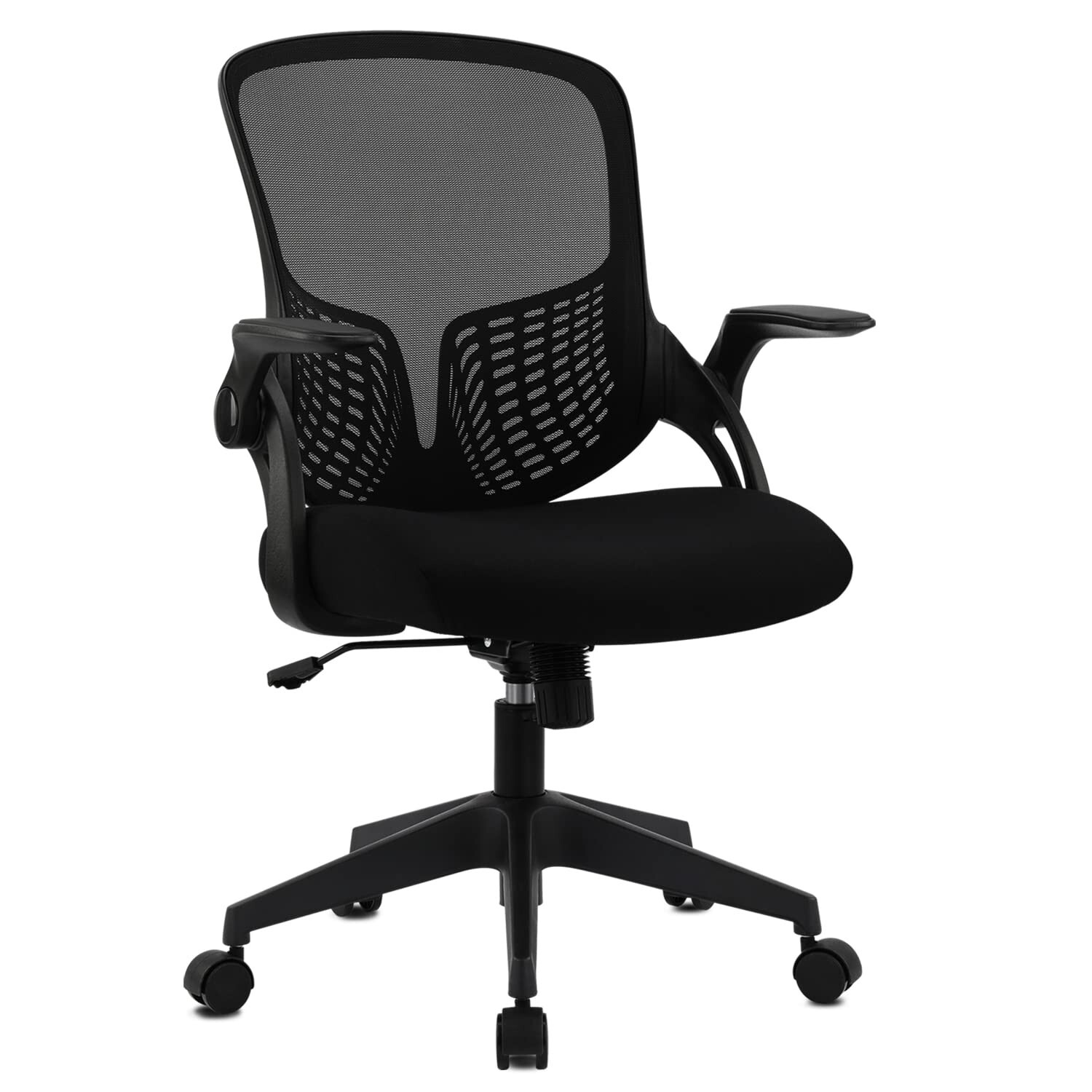 Ergonomic Desk Chair Mesh Home Office Chair with Flip Up Armrests Mid Back Co...-image