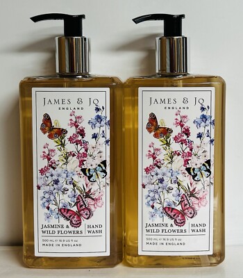 2-Pack James & Jo ~ Jasmine & Wild Flowers Hydrating Hand Wash 16.9 fl oz Each