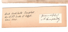 Archibald Campbell 1846-1913 Signed Clip / Autographed 8th Duke Argyll / Banker
