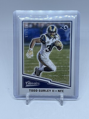 2017 Classics Red Back Los Angeles Rams Football Card #30 Todd Gurley #129/299