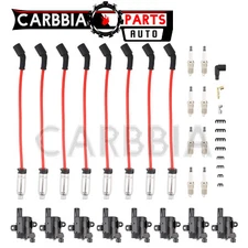 8 Ignition Coil+Spark Plug+Wires for Chevrolet Silverado GMC 1500 2500 UF262