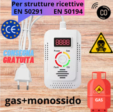 ✅RILEVATORE GAS E MONOSSIDO DI CARBONIO 2in1 CERTIFICATO PER STRUTTURE RICETTIVE