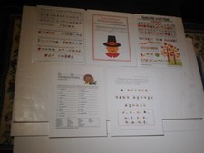 Children's Thanksgiving Secret Message Write-On Wipe-Off Set Laminated Brand New